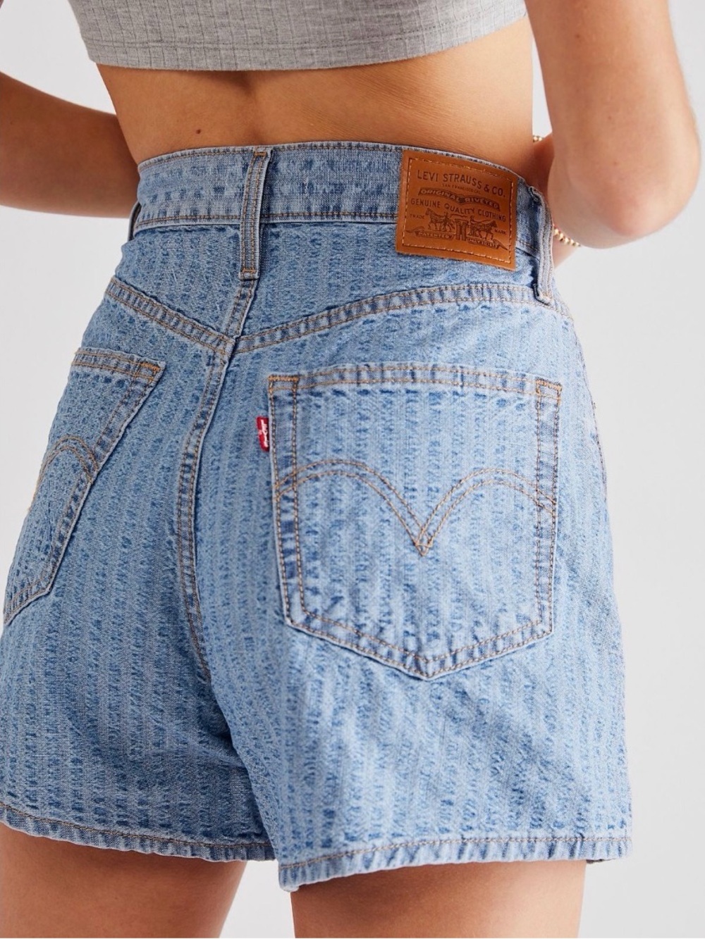 Levi's High-Rise Light Blue Denim Shorts